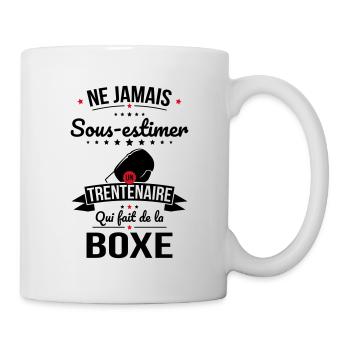 Sous-estimer un trentenaire qui fait de la boxe - Mug blanc - blanc - Droite