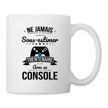 Sous-estimer un trentenaire avec sa console - Mug blanc - blanc - Droite
