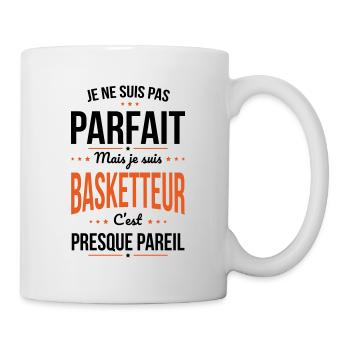 Je ne suis pas parfait mais je suis basketteur - Mug blanc - blanc - Droite