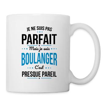 Je ne suis pas parfait mais je suis boulanger - Mug blanc - blanc - Droite