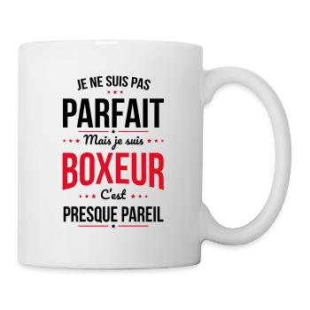 Je ne suis pas parfait mais je suis boxeur - Mug blanc - blanc - Droite
