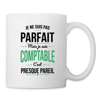 Je ne suis pas parfait mais je suis comptable - Mug blanc - blanc - Droite