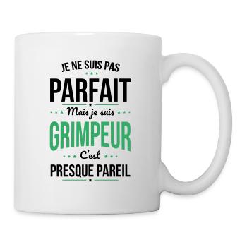 Je ne suis pas parfait mais je suis grimpeur - Mug blanc - blanc - Droite