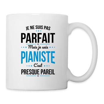 Je ne suis pas parfait mais je suis pianiste - Mug blanc - blanc - Droite