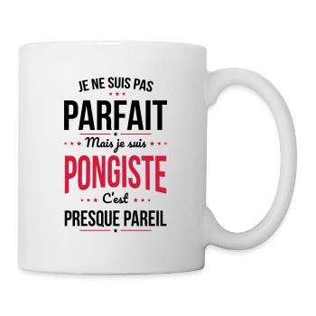 Je ne suis pas parfait mais je suis pongiste - Mug blanc - blanc - Droite