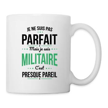 Je ne suis pas parfait mais je suis militaire - Mug blanc - blanc - Droite
