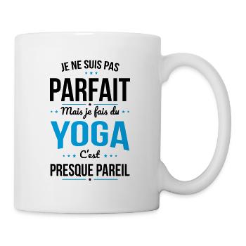 Je ne suis pas parfait mais je fais du yoga - Mug blanc - blanc - Droite