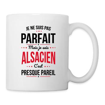 Je ne suis pas parfait mais je suis Alsacien - Mug blanc - blanc - Droite