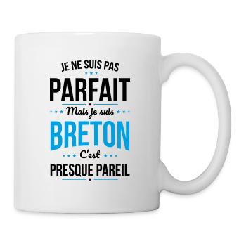 Je ne suis pas parfait mais je suis Breton - Mug blanc - blanc - Droite