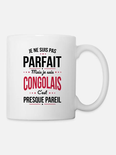 Je ne suis pas parfait mais je suis Congolais - Mug blanc - blanc