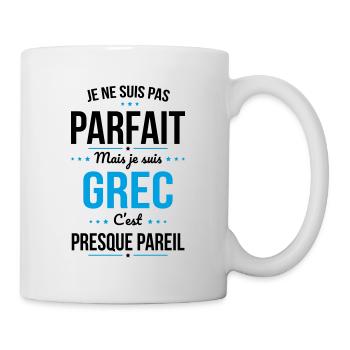 Je ne suis pas parfait mais je suis Grec - Mug blanc - blanc - Droite