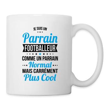 Parrain footballeur comme parrain normal plus cool - Mug blanc - blanc - Droite