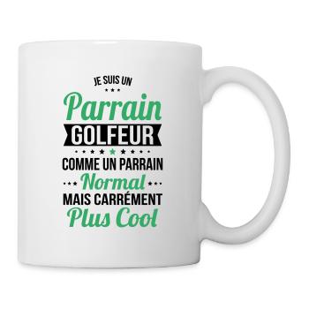 Parrain golfeur comme un parrain normal plus cool - Mug blanc - blanc - Droite