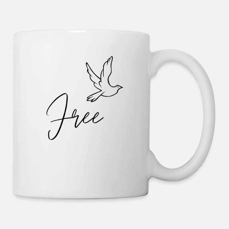 Oiseau gratuit - Mug blanc - blanc