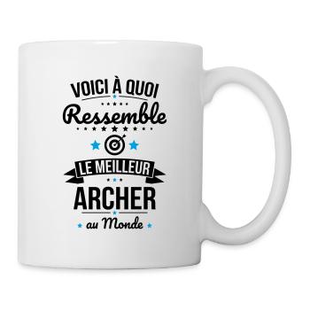Voici à quoi ressemble le meilleur archer au monde - Mug blanc - blanc - Droite