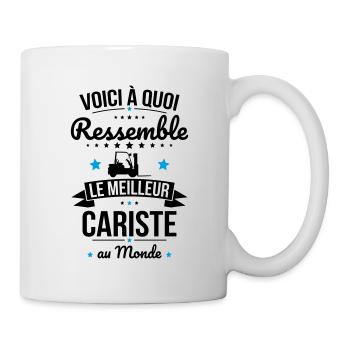 Voici à quoi ressemble le meilleur cariste - Mug blanc - blanc - Droite