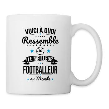 Voici à quoi ressemble le meilleur footballeur - Mug blanc - blanc - Droite