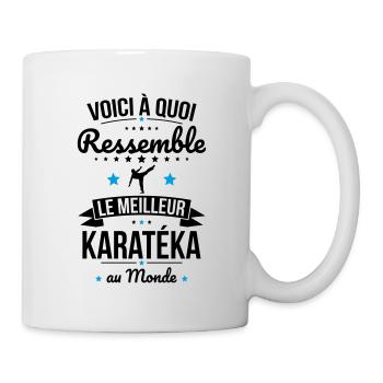 Voici à quoi ressemble le meilleur karatéka - Mug blanc - blanc - Droite