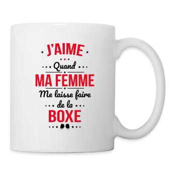 J'aime quand ma femme me laisse faire de la boxe - Mug blanc - blanc - Droite
