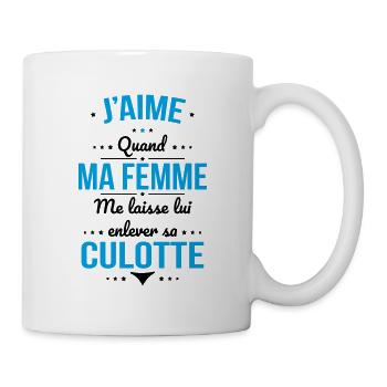 J'aime quand ma femme me laisse enlever sa culotte - Mug blanc - blanc - Droite