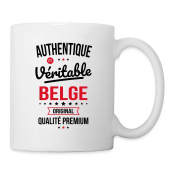 Authentique et véritable Belge - Original - Mug blanc - blanc - Droite