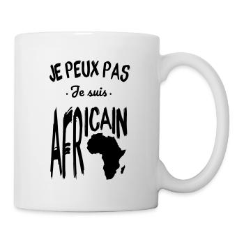 Je peux pas je suis Africain - Mug blanc - blanc - Droite