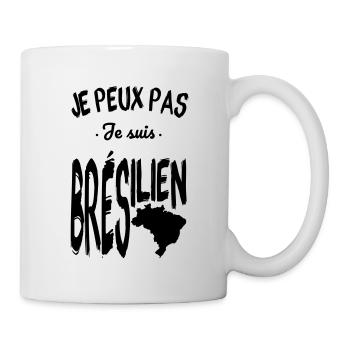 Je peux pas je suis Brésilien - Mug blanc - blanc - Droite