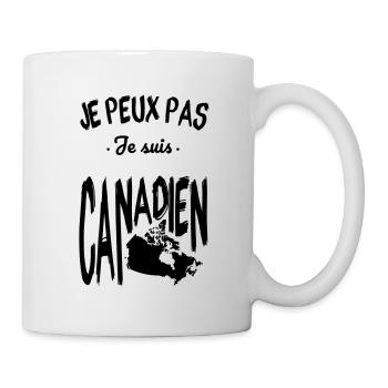 Je peux pas je suis Canadien - Mug blanc - blanc - Droite