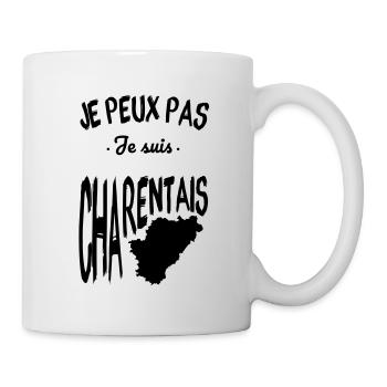 Je peux pas je suis Charentais - Mug blanc - blanc - Droite