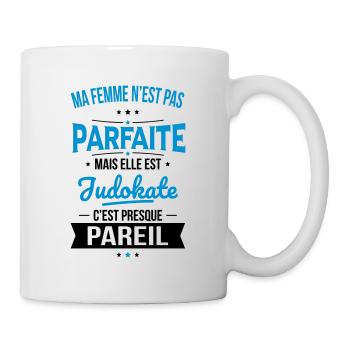 Ma femme pas parfaite mais elle est judokate - Mug blanc - blanc - Droite