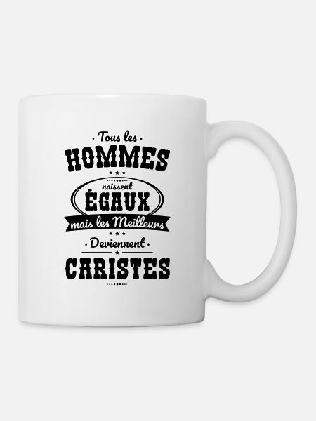 Hommes égaux les meilleurs deviennent caristes - Mug blanc - blanc