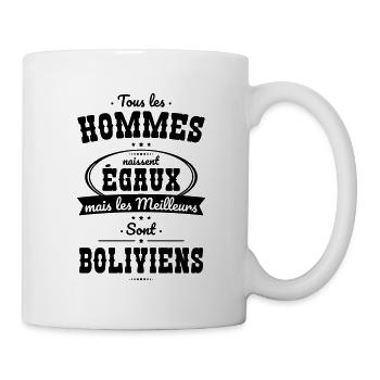 Hommes égaux les meilleurs sont Boliviens - Mug blanc - blanc - Droite