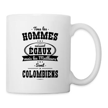 Hommes égaux les meilleurs sont Colombiens - Mug blanc - blanc - Droite