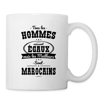 Hommes égaux les meilleurs sont Marocains - Mug blanc - blanc - Droite