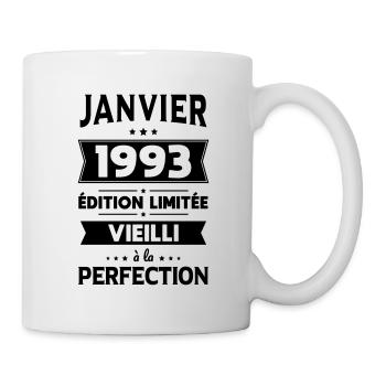 Anniversaire 30 ans - Janvier 1993 Perfection - Mug blanc - blanc - Droite