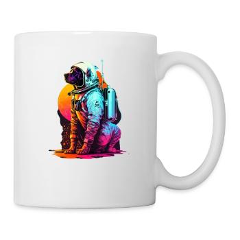 dog astronaut - Tasse - Weiß - Rechts
