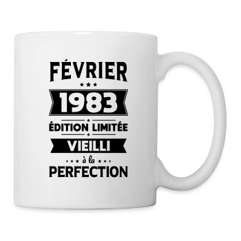 Anniversaire 40 ans - Février 1983 Perfection - Mug blanc - blanc - Droite