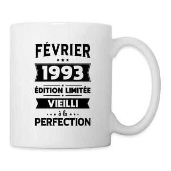 Anniversaire 30 ans - Février 1993 Perfection - Mug blanc - blanc - Droite