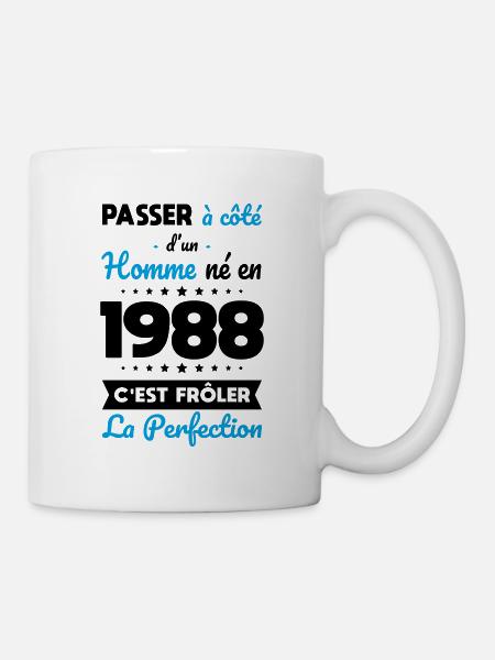 Anniversaire 35 ans - Né en 1988 Frôler perfection - Mug blanc - blanc