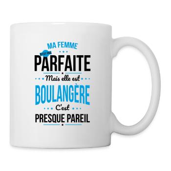 Ma femme pas parfaite mais elle est boulangère - Mug blanc - blanc - Droite