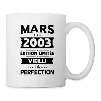 Anniversaire 20 ans - Mars 2003 Perfection - Mug blanc - blanc - Droite