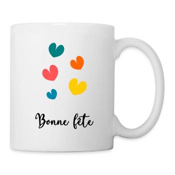 MAMIE. FÊTE DES MÈRES. BONNE FÊTE MAMIE. JE T'AIME - Mug blanc - blanc - Droite