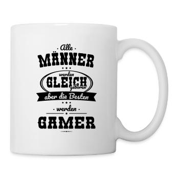 Alle Männer gleich Besten werden Gamer - Tasse - Weiß - Rechts