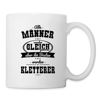 Alle Männer gleich Besten werden Kletterer - Tasse - Weiß - Rechts