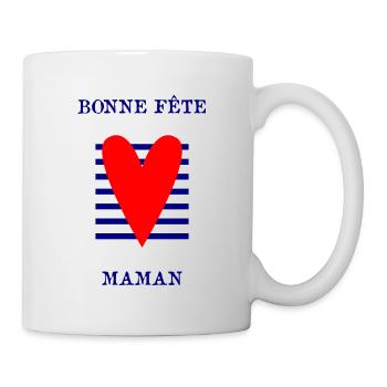 BONNE FÊTE. FÊTE DES MÈRES. FÊTE DES PÈRES. FÊTE - Mug blanc - blanc - Droite