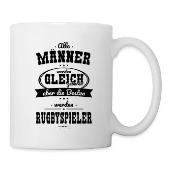 Alle Männer gleich Besten werden Rugbyspieler - Tasse - Weiß - Rechts