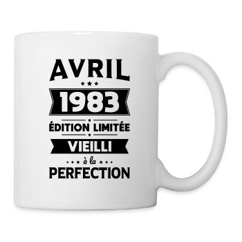 Anniversaire 40 ans - Avril 1983 Perfection - Mug blanc - blanc - Droite