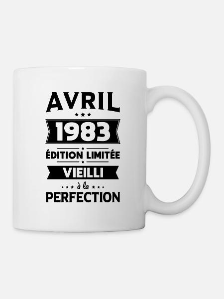 Anniversaire 40 ans - Avril 1983 Perfection - Mug blanc - blanc