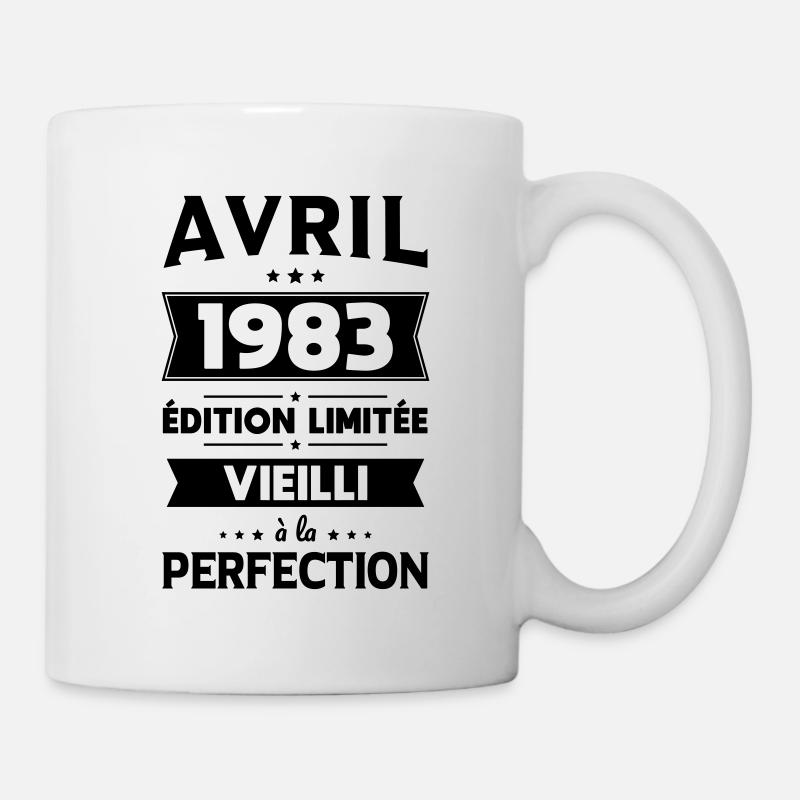 Anniversaire 40 ans - Avril 1983 Perfection - Mug blanc - blanc