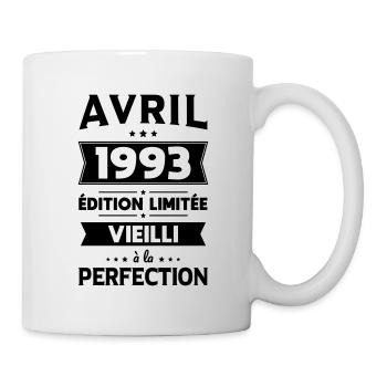 Anniversaire 30 ans - Avril 1993 Perfection - Mug blanc - blanc - Droite